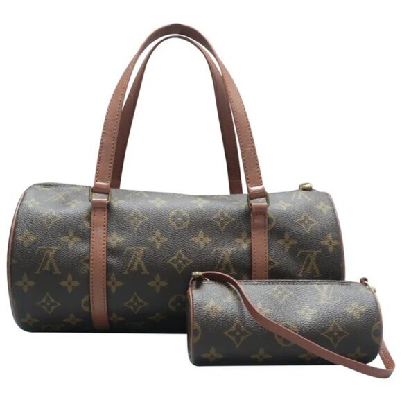 Louis Vuitton Papillon Brown Monogram W/P Leather Tote 1085-061425